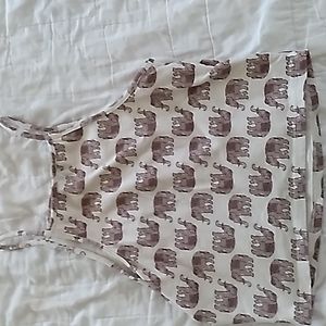 Elephant Print Crop Top
